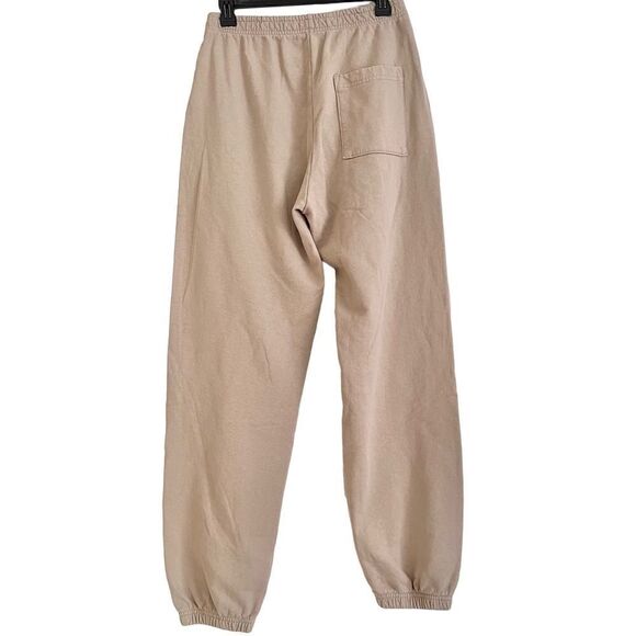 Sporty & Rich Wellness Club Flocked Sweatpant Light Tan Large NEW MSRP $180 - Picture 3 of 8